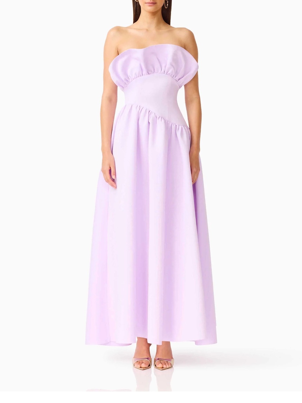 Elliatt Lilac Strapless Maxi Dress